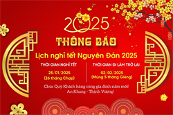 THÔNG BÁO LỊCH NGHỈ TẾT NGUYÊN ĐÁN ẤT TỴ 2025